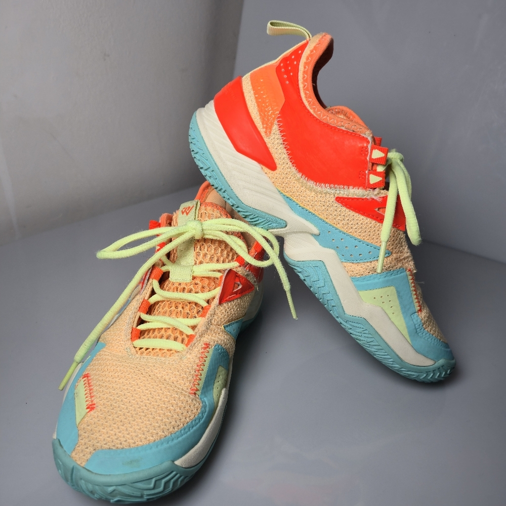 Jordan Westbrook One Take Mango Aqua Woman's Size 8.5 Tag Reads 7Y - Picture 8 of 17